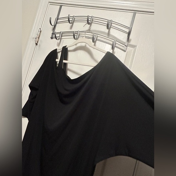 New York & Co Cold off Shoulder micro mini Dress women’s XS oversized top black - Picture 2 of 14